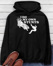 Snowmobile Sled I Do My Own Stunts Hooded Sweatshirt apparel-hooded-sweatshirt-lifestyle-front-182