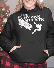 Snowmobile Sled I Do My Own Stunts Hooded Sweatshirt custom-hoodie-sweatshirt-lifestyle-front-208