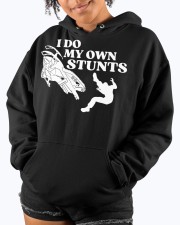 Snowmobile Sled I Do My Own Stunts Hooded Sweatshirt custom-hoodie-sweatshirt-lifestyle-front-289