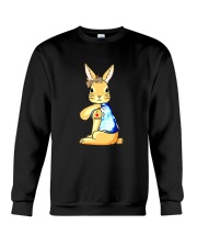Bunny I Love Mom Tattoo Leopard Print Bow Crewneck Sweatshirt thumbnail