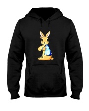 Bunny I Love Mom Tattoo Leopard Print Bow Hooded Sweatshirt thumbnail