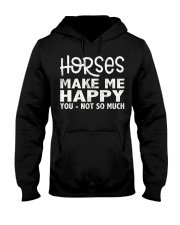 horses make me happy christmas t shirt cool horses Hooded Sweatshirt thumbnail