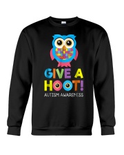 give a hoot autism awareness month t shirt pd6 Crewneck Sweatshirt thumbnail
