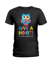 give a hoot autism awareness month t shirt pd6 Ladies T-Shirt thumbnail