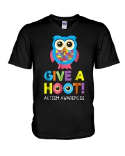 give a hoot autism awareness month t shirt pd6 V-Neck T-Shirt thumbnail