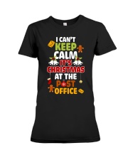 i cant keep calm its christmas at the post office Premium Fit Ladies Tee thumbnail