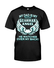 bbtee my dad is my guardian angel t shirt 2fi Blac Classic T-Shirt front