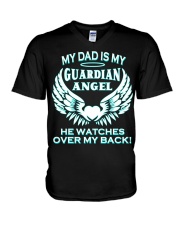 bbtee my dad is my guardian angel t shirt 2fi Blac V-Neck T-Shirt thumbnail