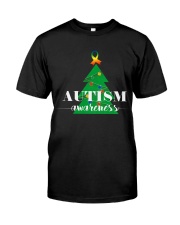 autism awareness shirt autism puzzle christmas tre Premium Fit Mens Tee thumbnail
