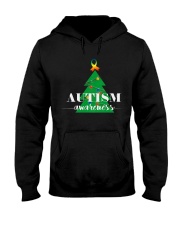 autism awareness shirt autism puzzle christmas tre Hooded Sweatshirt thumbnail