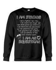 horse riding equestrian i am strong t shirt kvv Crewneck Sweatshirt thumbnail