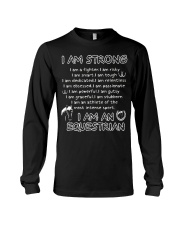 horse riding equestrian i am strong t shirt kvv Long Sleeve Tee thumbnail