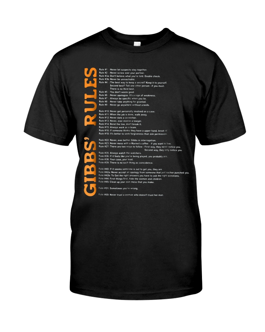 gibbs rules t shirt hgf Classic T-Shirt