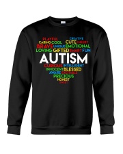 word cloud support autism awareness t shirt z47 Crewneck Sweatshirt thumbnail