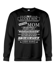 Mens I Am A Lucky Son Raised By A Freaking Awesome Crewneck Sweatshirt thumbnail