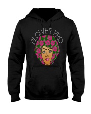flower fro natural hair afro shirt hz2 Black Hooded Sweatshirt thumbnail
