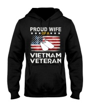 womens proud wife of a vietnam veteran t shirt 1bg Hooded Sweatshirt thumbnail