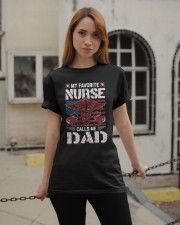My Favorite Nurse Calls Me Dad Fathers Day Classic T-Shirt apparel-classic-tshirt-lifestyle-19