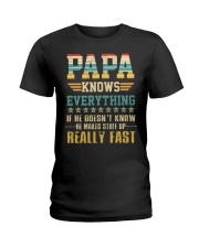 He Makes Stuff Up Really Fast FathersDay Ladies T-Shirt thumbnail