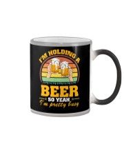 Holding A Beer So Yeah I'm Pretty Busy Fathers Day Color Changing Mug thumbnail