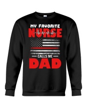 Favorite Nurse Calls Me Dad American Flag Nurse Crewneck Sweatshirt thumbnail