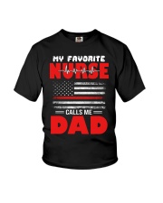 Favorite Nurse Calls Me Dad American Flag Nurse Youth T-Shirt thumbnail