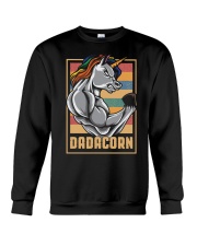 Dadacorn Unicorn Muscle Baby FathersDay Crewneck Sweatshirt tile