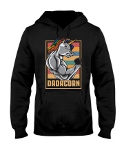 Dadacorn Unicorn Muscle Baby FathersDay Hooded Sweatshirt tile