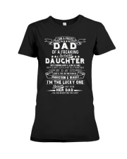 I'm A Proud Dad Freaking Awesome Daughter Premium Fit Ladies Tee tile