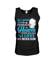 I Miss My Father in Law in Heaven Father's Day Unisex Tank tile