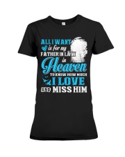 I Miss My Father in Law in Heaven Father's Day Premium Fit Ladies Tee tile