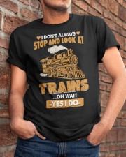 Stop Look at Trains Funny Gift for Men Women Classic T-Shirt apparel-classic-tshirt-lifestyle-26