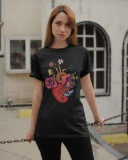Anatomical Heart and Flowers T-Shirt For Women Men Classic T-Shirt apparel-classic-tshirt-lifestyle-19