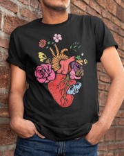 Anatomical Heart and Flowers T-Shirt For Women Men Classic T-Shirt apparel-classic-tshirt-lifestyle-26