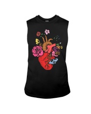 Anatomical Heart and Flowers T-Shirt For Women Men Sleeveless Tee thumbnail