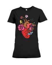 Anatomical Heart and Flowers T-Shirt For Women Men Premium Fit Ladies Tee thumbnail