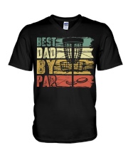 Best Dad By Par Funny Disc Golf Gift For Men Dad V-Neck T-Shirt tile