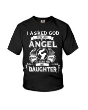 Mens I Asked God For An Angel He Sent Me Daughter Youth T-Shirt tile