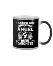 Mens I Asked God For An Angel He Sent Me Daughter Color Changing Mug tile