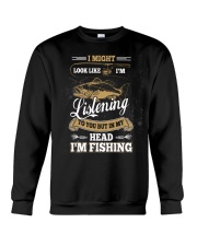 In My Head I'm Fishing Funny Fathers Day Crewneck Sweatshirt tile