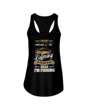 In My Head I'm Fishing Funny Fathers Day Ladies Flowy Tank tile