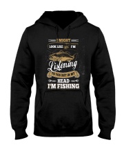 In My Head I'm Fishing Funny Fathers Day Hooded Sweatshirt tile