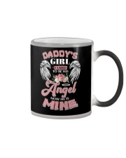 Daddy's Girl I Used to Be His Angel Now He's Mine Color Changing Mug tile