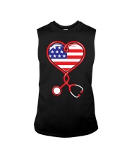 Patriotic Nurse USA Flag Shirt Nursing 4th July Sleeveless Tee tile