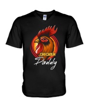 Chicken Daddy Chicken Dad Farmer Farmer Father Day V-Neck T-Shirt thumbnail