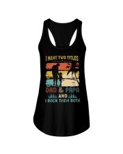 Have Two Titles Dad Papa Rock Them Both Ladies Flowy Tank thumbnail
