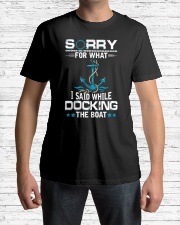 Boating Sorry For What Said While Docking The Boat Premium Fit Mens Tee lifestyle-mens-crewneck-front-1