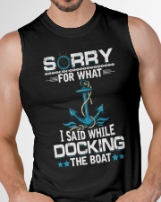 Boating Sorry For What Said While Docking The Boat Sleeveless Tee garment-tshirt-tanktop-detail-front-chest-01