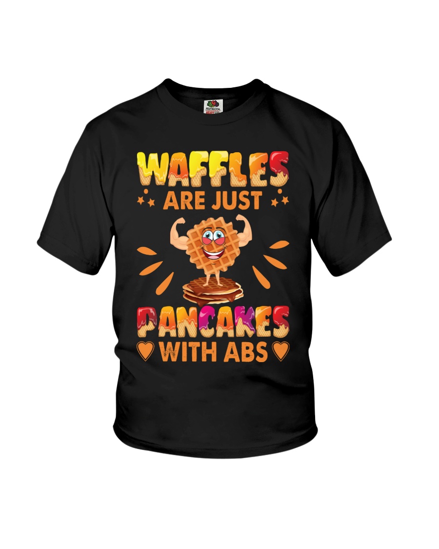 Waffles Are Just Pancakes With Abs Funny Youth T-Shirt