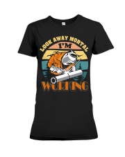 Welder Shirts Look Away Mortal I'm Working Welding Premium Fit Ladies Tee thumbnail